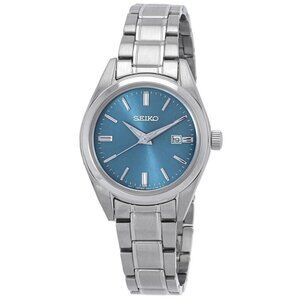 NWT Authentic Seiko Essentials Quartz Blue Dial Women's Watch
